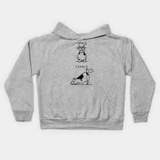 Inhale Exhale Cow Kids Hoodie